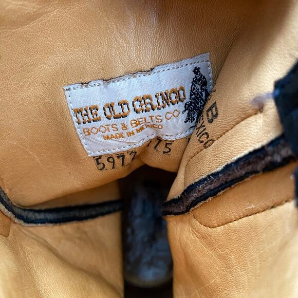 Old Gringo Black and Brown Embroidered Cowboy Boots - Picture 6 of 8